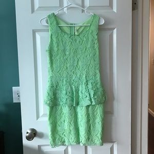 Green Peplum Dress